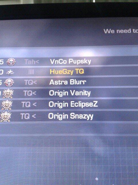HueGzyDZN's tweet photo. U know ur playing against a youth team when they do this..... @TeamOriginCOD http://t.co/10wRR20Nbv