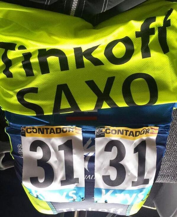 Este es el dorsal que lleva hoy alberto contador y esperamos que nos des lo mejor de ti vamos alberto