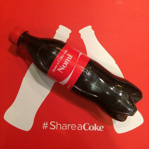 NOMIANSARI's tweet photo. Love it ❤️#shareacoke @CokePk #thankyou http://t.co/HengM0uy6D