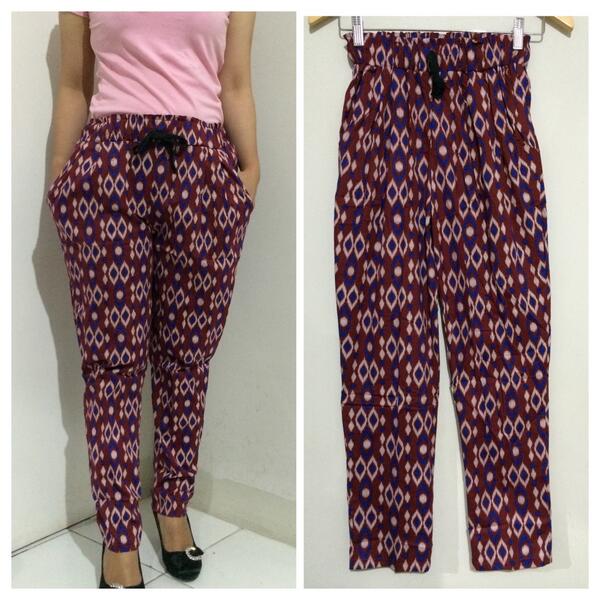 fashiffashop's tweet photo. Ethnic Pants • bahan cotton • pinggang full karet • fit S to XL • Rp. 70.000 • order DM ya follow IG fashiffashop http://t.co/WzminMFfcQ