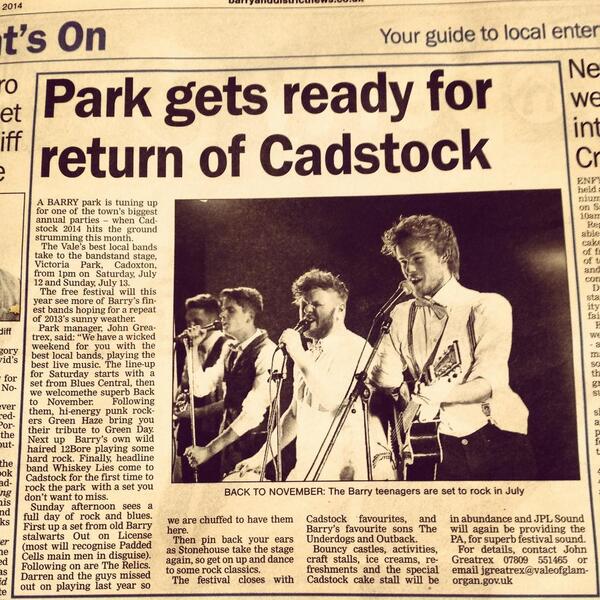 BackToNovember's tweet image. in the papers this week!