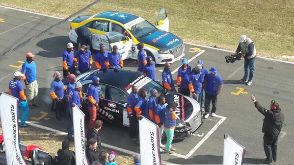 TERRYMOSSRACING's tweet photo. “@LEB1sa: @TERRYMOSSRACING Rural development program workers enjoy a day with the Engen Xtreme Team. http://t.co/hIxndbe29H”