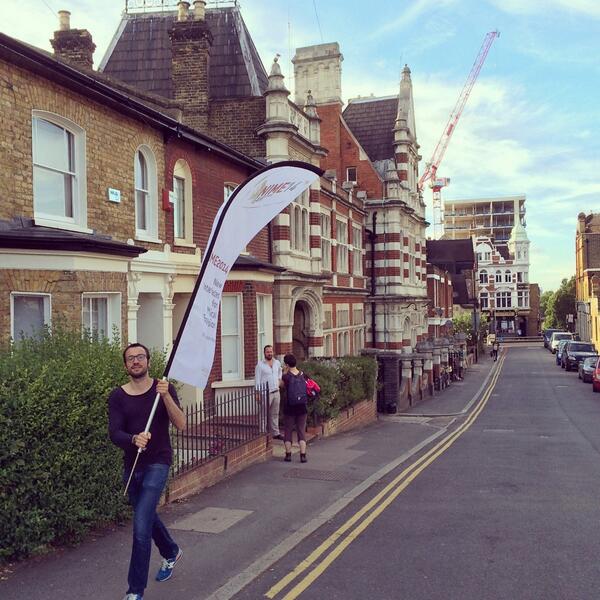 NIME2014's tweet photo. Packing and flying the #nime2014 flag http://t.co/EkIvVuiusl