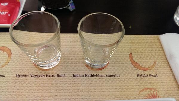primaveron's tweet photo. All three of these coffees are grown at CCDs own plantations in the Babu Budangiri hills. #CCDsquareUP http://t.co/XiAnH1xE7s