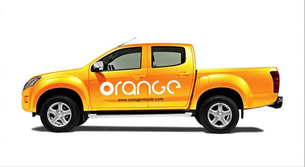 Orangevisuals's tweet image. #Orange visuals gets orange vehicle livery