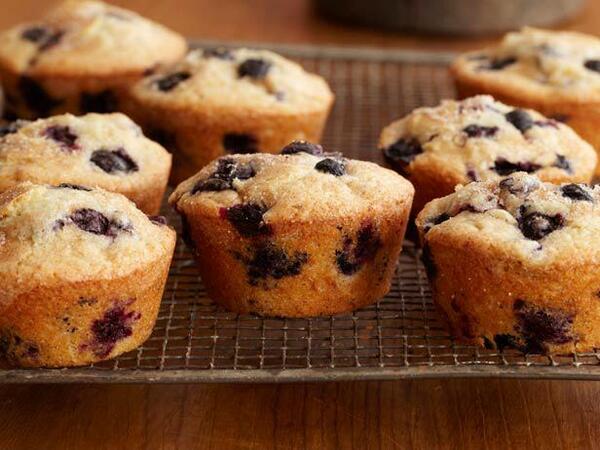 FoodNetwork's tweet photo. What's baking? Double Blueberry Muffins: http://t.co/x3AFb02N9G. http://t.co/NhZHRGsoQA
