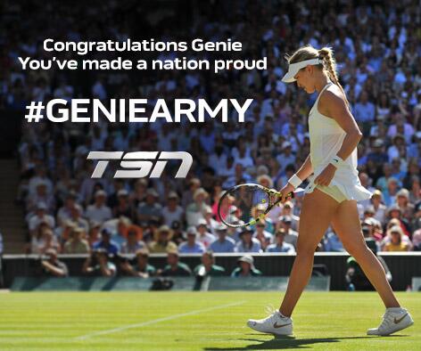 TSN_Sports's tweet photo. Congratulations @geniebouchard, you have inspired and captivated a nation. See you at the #USOpen. #GenieArmy http://t.co/BfTOel50A9