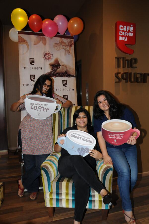 CafeCoffeeDay's tweet photo. #CCDsquareUp was more than just conversation! It was about multiple cups of Single Origin Coffee! @RushinaMG http://t.co/c10zgUzQFS