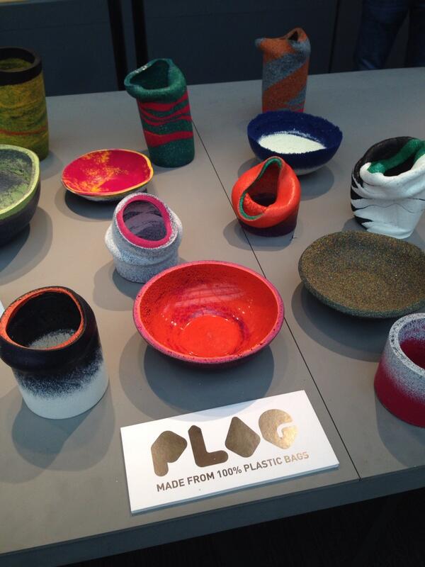 SenseOfMaking's tweet image. Brilliant innovative use of plastic bags, lovely to meet you! @waelseaiby #newdesigners