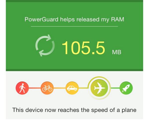 NazneenAli3's tweet photo. “@aesufali: Boosted my iPhone with @iPowerGuard &amp; free RAM rised by 105.5M. That's 21%! Great! http://t.co/1u9iZEOONK”