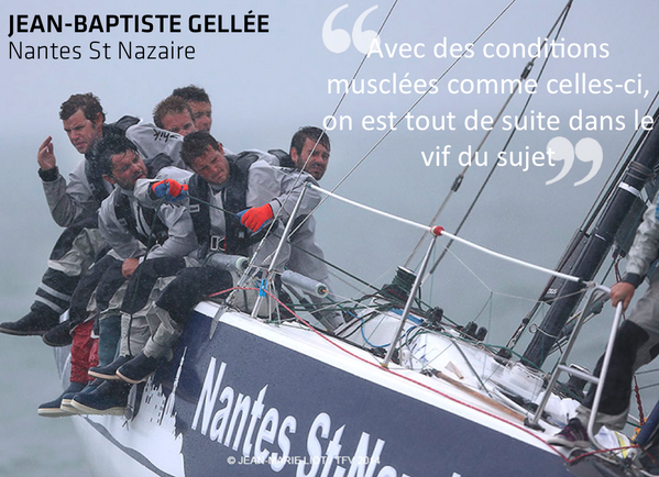 Réaction de <a href="/JBgellee/">Jean Baptiste Gellee</a> <a href="/NantesStNazaire/">NantesStNazaireTeam</a> à l'arrivée au ponton après 3 parcours techniques #TourVoile