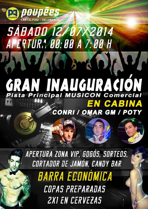 Chic@s aquí tenéis el carteles de la nueva inauguración. Os esperamos a todos con todas las novedades