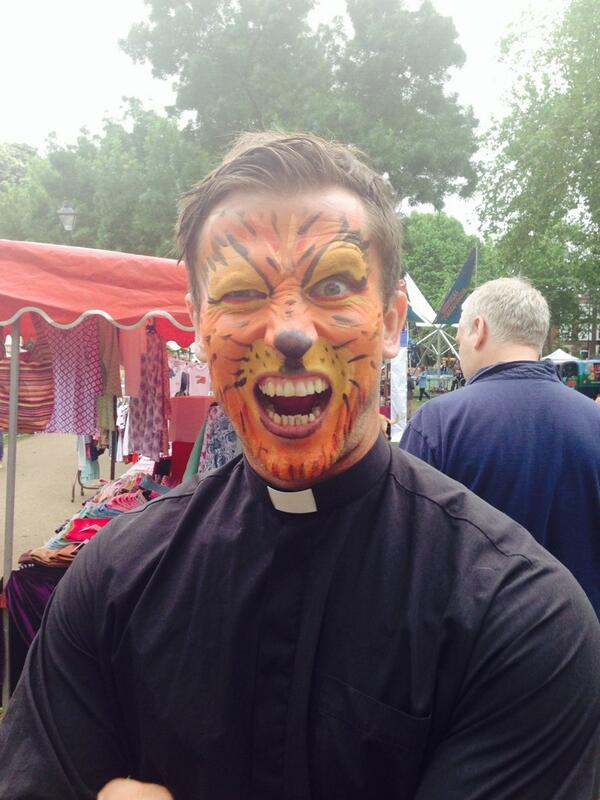 helenaldn's tweet image. Just a regular day being a vicar for @patallerton @StDionisPG #standardbehaviour