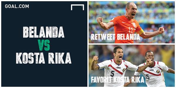 GOAL_ID's tweet photo. #NED Vs. #CRC | LIVE: http://t.co/5PtVnDq05R. Silakan retweet jika Anda dukung Belanda atau favorit untuk Kosta Rika http://t.co/BugSX9lRCz