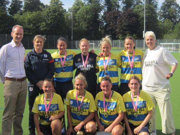 justaballgame's tweet photo. so proud of our girls, JBG? LADIES FUTSAL TEAM @FvHtweets 6's Tournament winners with @england legend @kelly_smith10 http://t.co/jUbTUvEQNB