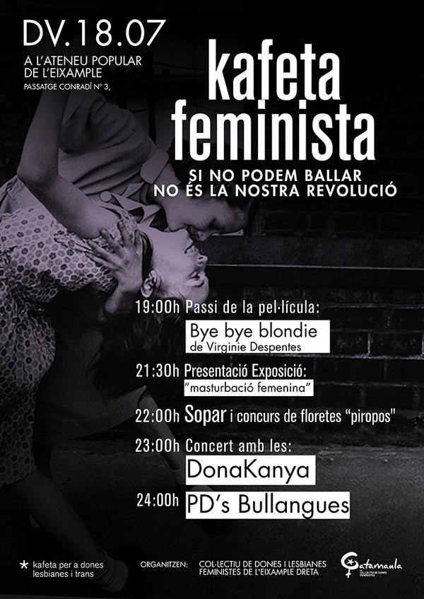 Avui #KafetaFeminista a l'<a href="/AteneuEixample/">Ateneu Eixample</a> finalment passarem la pel·lícula Bye bye blondie de Virgina Despentes
