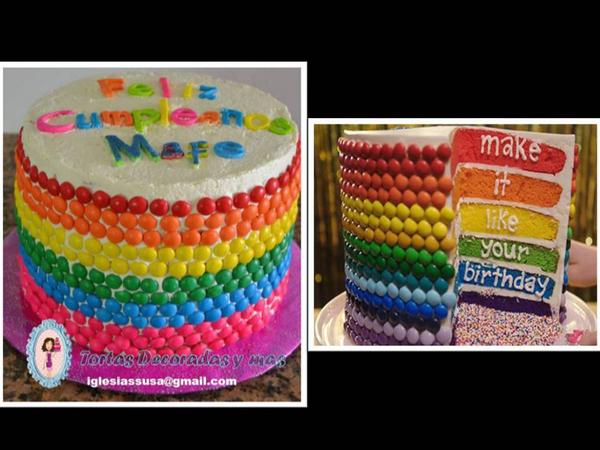 Galletas3D's tweet photo. Divertida y deliciosa Torta Multicolor, http://t.co/9D1lgNmzcR http://t.co/YuxOerN19O