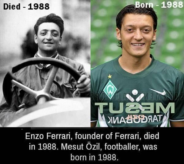Shivam on X: Enzo Ferrari died in 1988. Mesut Ozil was born in