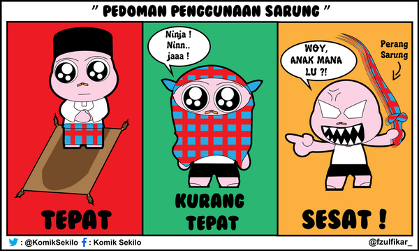 KomikSekilo's tweet photo. Pedoman Penggunaan Sarung :) #KomikSekilo http://t.co/AhycLZrmea