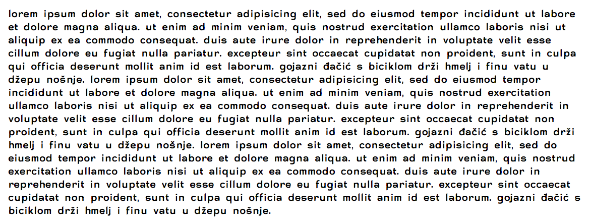 My first typeface as font ever