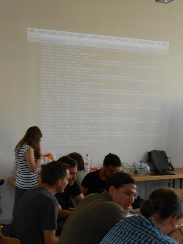 jenny_molloy's tweet image. #contentmining in action at #okfest14 #TDM workshop - pulling out species and running regex queries on #OA papers