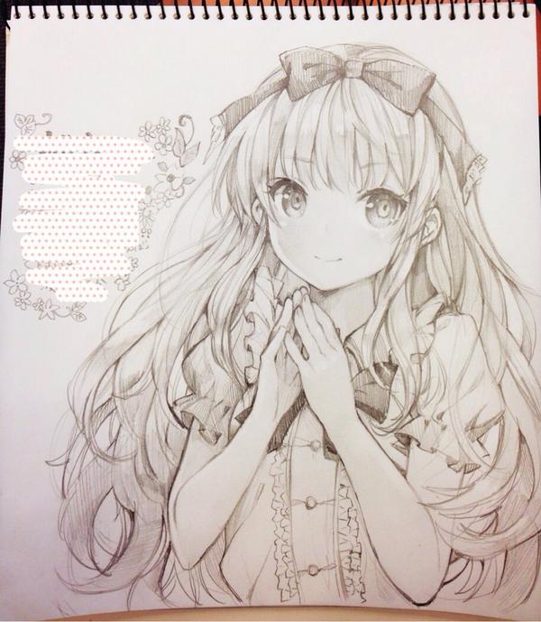 ももこ アリス好きの女の子が退社されるので描いたスケブ 鉛筆久しぶりに使った Http T Co Wv5dgkjqn3 Twitter