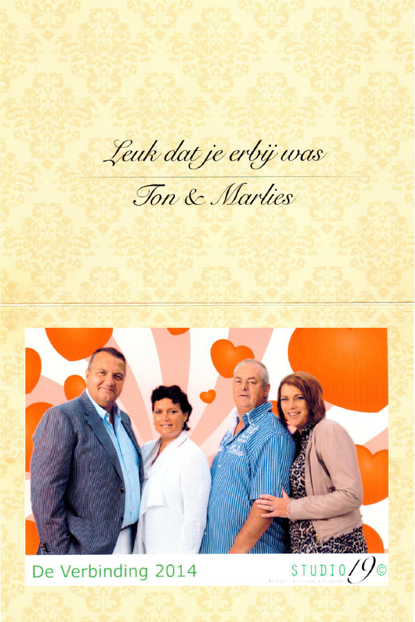 Ernst en Henny waren uitgenodigd op de trouwdag van Ton van Jaarsveld &amp; Marlies van Wijngaarden <a href="/Studio19c/">STUDIO 19©</a>