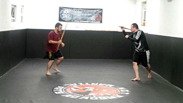 Sifu Fell and @steormerod working conditional sparring @NgGarTien . #DogBrothers #FilipinoMartialArts #Escrima