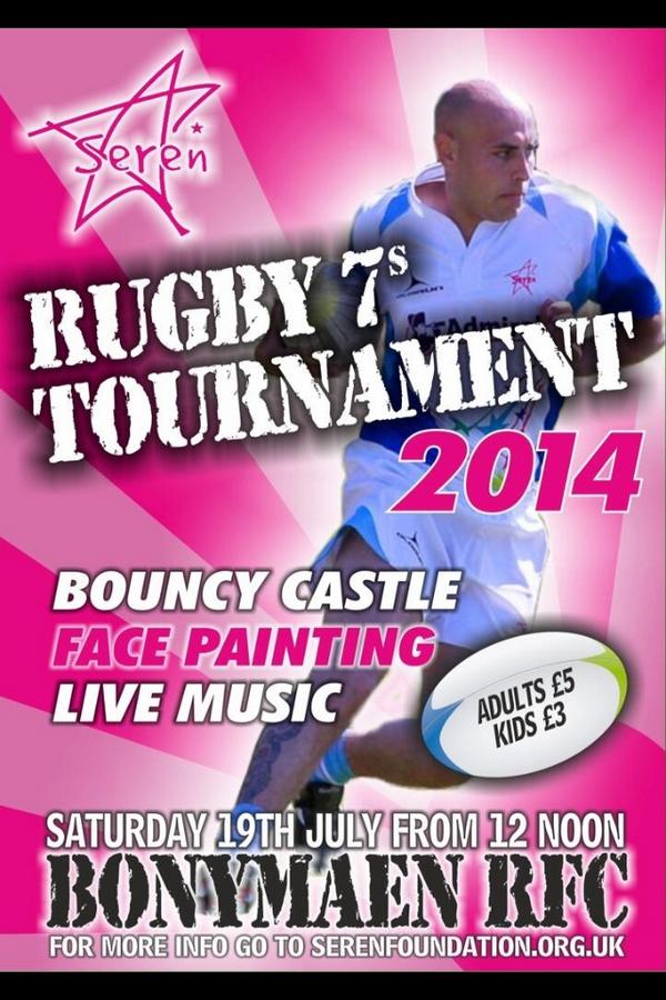 Seren 7s tomorrow up the club, please come and support an amazing cause!!