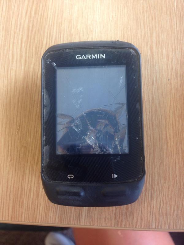 lyndseyglazier's tweet photo. love watching my @GarminUK 510 snap out of a Garmin mount mid ride &amp; get mowed over by a car is this meant 2happen? http://t.co/5dgPlSWGQh