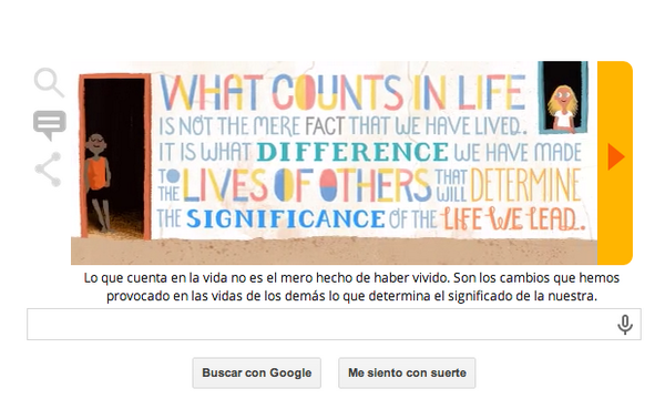 LealFramber's tweet photo. Comparto mi parte favorita del @GoogleDoodles de hoy en honor al natalicio de Nelson Mandela. >>>Feliz finde<<< http://t.co/f3RiPmuyyE