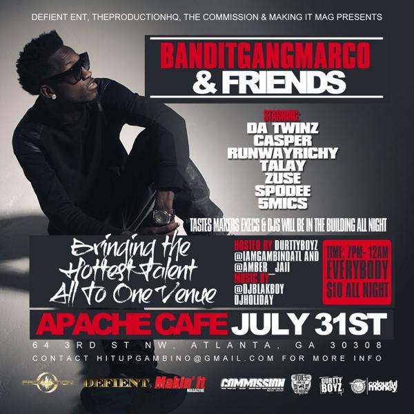 TheG3Agency's tweet image. JULY 31st!!!!!!! #ApacheCafe will be TURNT!!! @Amberjaii and @iamGambinoATL Hosting... #LetzWerk