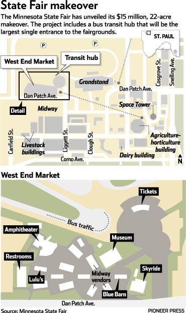 PioneerPress's tweet photo. .@mnstatefair unveils bus hub that will handle a third of the 1.8 million annual visitors: http://t.co/YfNnNjuHDf http://t.co/3wgBynO6hh