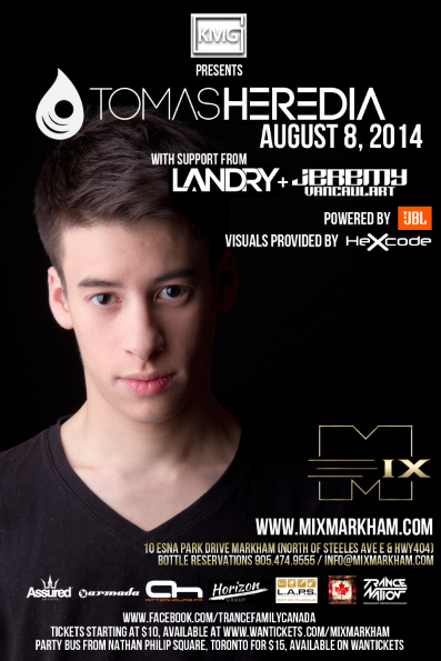 TranceFamCA's tweet photo. Can't wait for August 8, the return of @tomasheredia ! For tix http://t.co/f22f1YnbIB #trancefamily @KredoMG http://t.co/sDTwdXU5vO