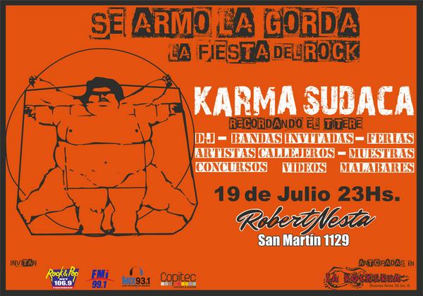 YA LLEGA EL DIA!!! MAÑANA SABADO 19/07 EN ROBERT NESTA QUEDAN POCAS ANTICIPADAS EN LA ROCKERIA LOS ESPERAMOS!!!