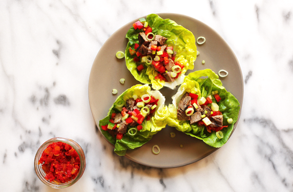 Get them before they are gone! Steak lettuce cups are here for one more week. #paleo #glutenfree #dairyfree #lunch
