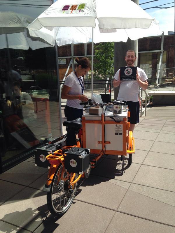 thecbsnetwork's tweet image. .@seabikeblog #bikepops #seabikes #summerpops Bike Pops outside my work!