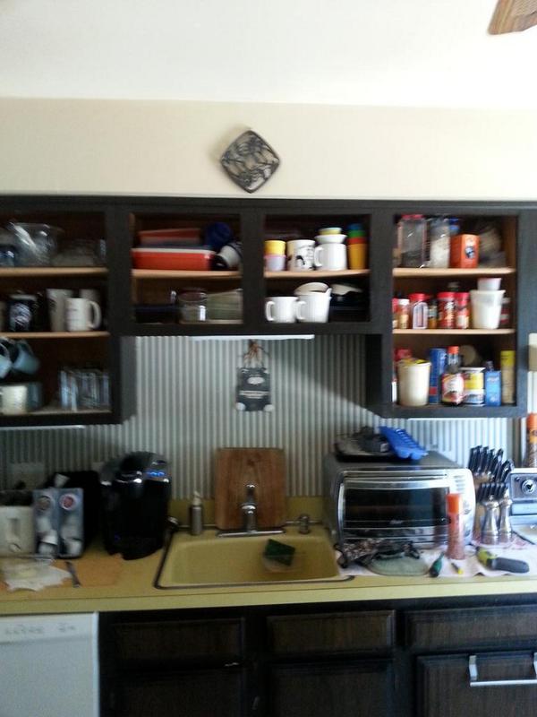 autoclear's tweet image. Time to deface the cabinets while the wife is out of the house. Lots of work