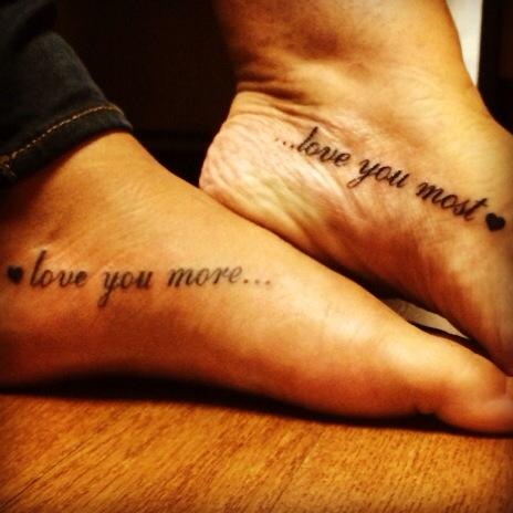 I love you more tattoo  Hand written tattoos Love you more tattoo  Writing tattoos