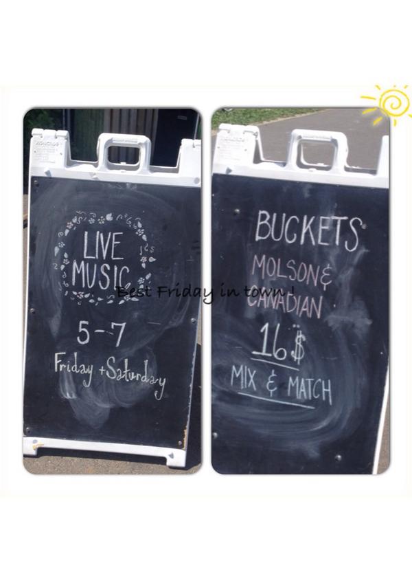 GingyAli's tweet photo. @FoodattheCrowne @FredLighthouse Join us for an awesome Friday night! Rickards buckets 4 beer/ $20 &amp; Molson for $16 http://t.co/P7H4Jdao7I