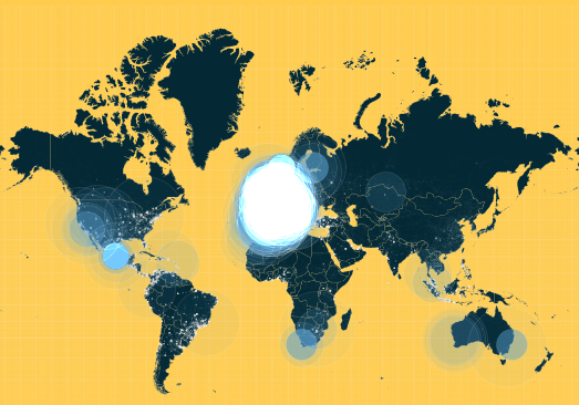 Qd <a href="/letour/">Tour de France™</a> roule, le monde tweete / While <a href="/letour/">Tour de France™</a> is riding the world tweets #HeatMap stage 13>cdb.io/1qkQTKe