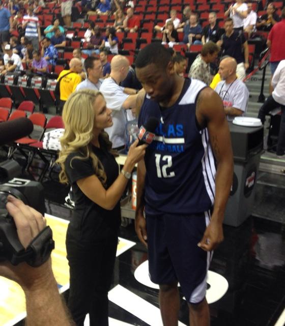NBA's tweet photo. Eric Griffin has 12 points to match his number &amp; lead all scorers w/ the @dallasmavs leading @suns 37-32 at half http://t.co/OVLNp4ZuCz