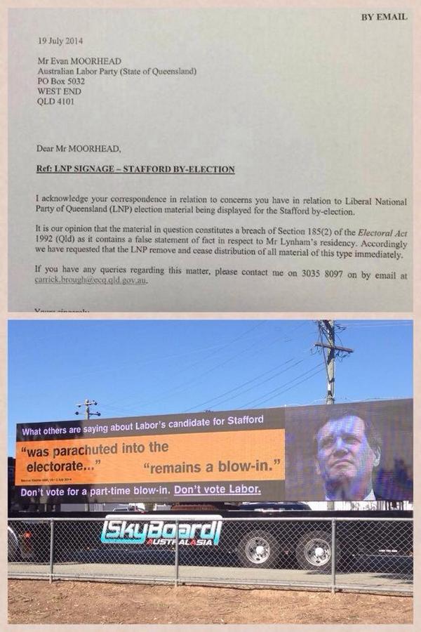 YoungLaborQLD's tweet photo. @ylnppresident @Qlder LNP caught lying again. Have they no respect for the locals of Stafford? #qldpol #stafford http://t.co/KbZP9akRg0