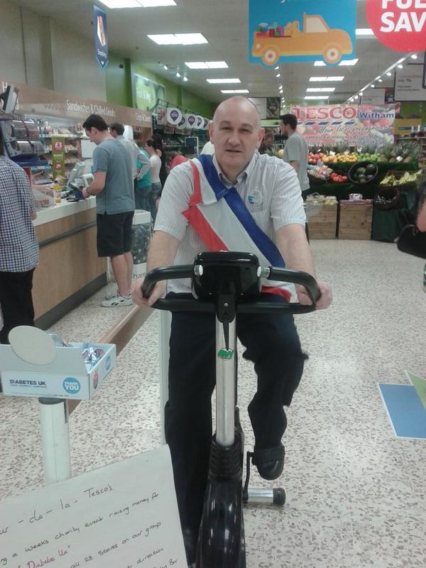 Doing my part for TOUR de TESCO <a href="/Witham3417/">Tesco Witham</a> with the most Kilometres yet. Not bad going for a Grandad !!