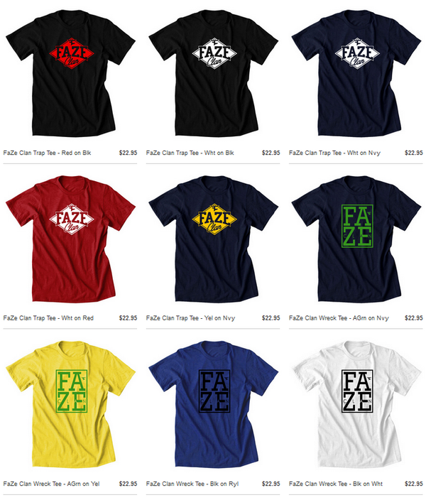 OfficialEGL's tweet image. New designs and new colorways are now available at fazeclan-apparel.com Take 20% off with the code "FAZECLANBTS14"