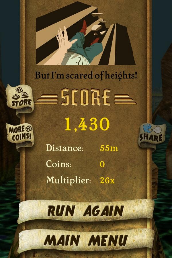 Escobar56's tweet photo. I got 1,430 points while escaping from demon monkeys. Beat that! http://t.co/7wJi0Q3Xdr #TempleRun http://t.co/f86mhNgyR4