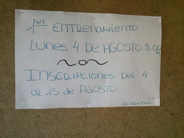 Comunicado oficial categorías inferiores