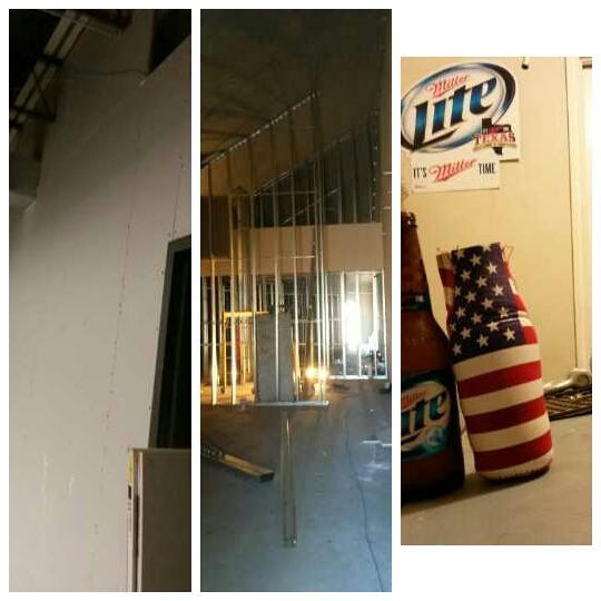 Rockin is my buisness and buisness is good. That sheet rock/framing life! Off of work and now #ItsMillerTime