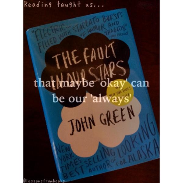 ReadingLessons's tweet image. Book: The Fault in our Stars
Author: John Green
(FMOI: @LessonsFromReading)