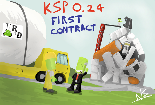 KerbalSpaceP's tweet photo. While on the #KSPFirstContract hype train, Nemecle made this lovely piece of art in honor of the new update. http://t.co/UNOcZbRsh4